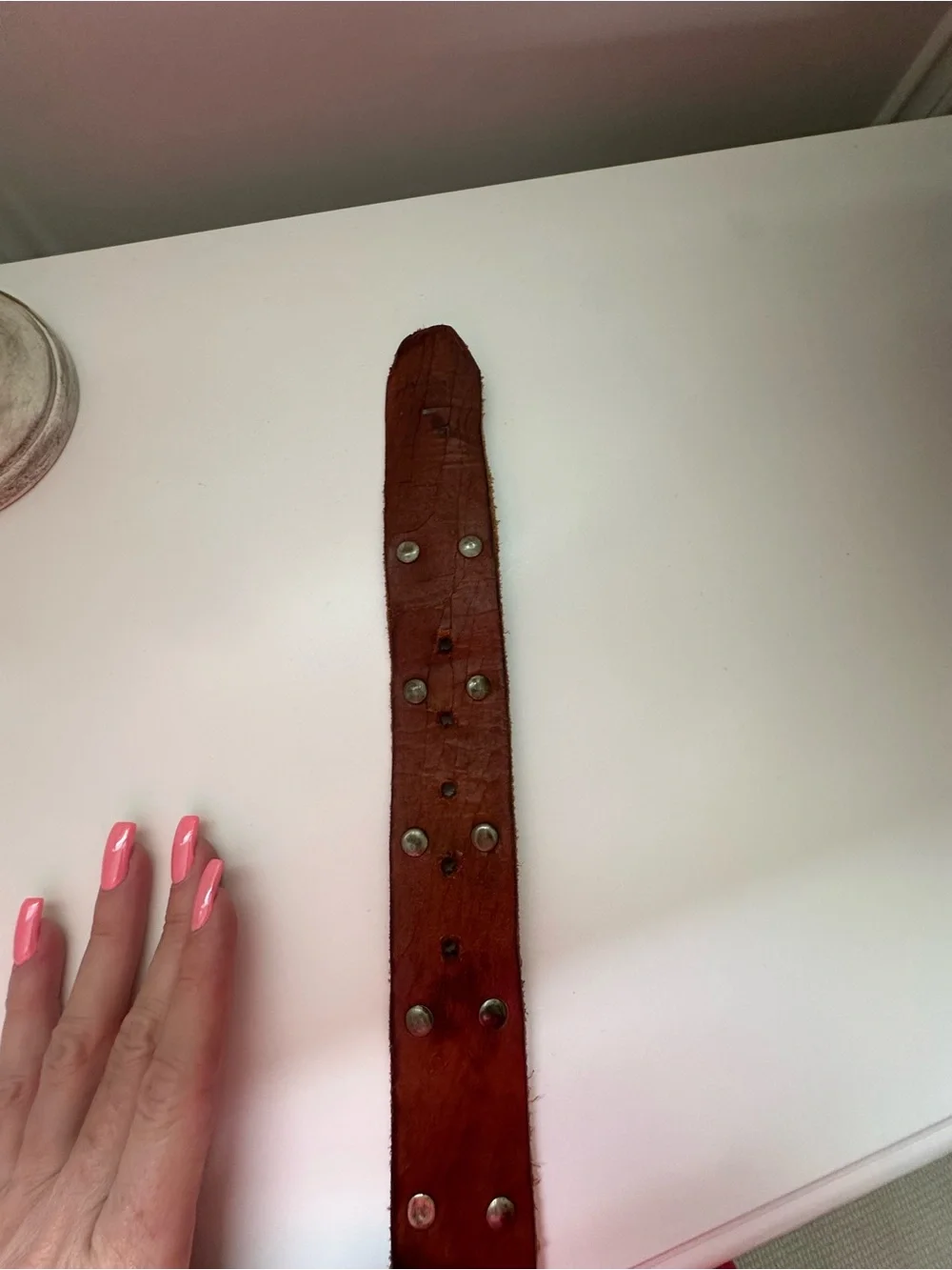 American Eagle Outfitters Suede Brown Stud Belt